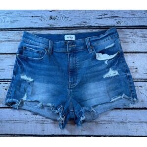 Pistola Shorts 31 Distressed‎ Blue Cut Off Relaxed High Rise Womens